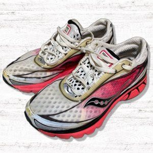 Saucony Kinvara 7 White Pink Mesh Running Shoes 10072-3 Womens Size 7 Flaws